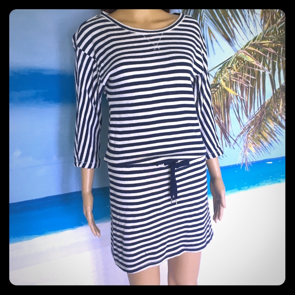 Victoria’s Secret blue & white terry cloth dress